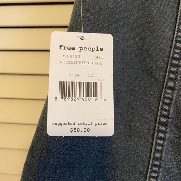 Free People Modern Femme Denim Stretch Skirt - 12 - Picture 5 of 8